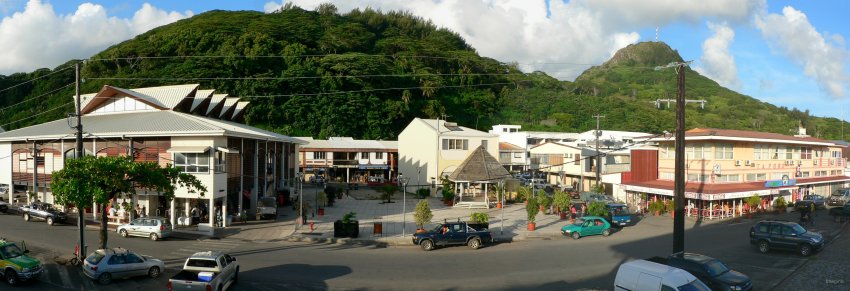 1- Le centre-ville d'Uturoa 